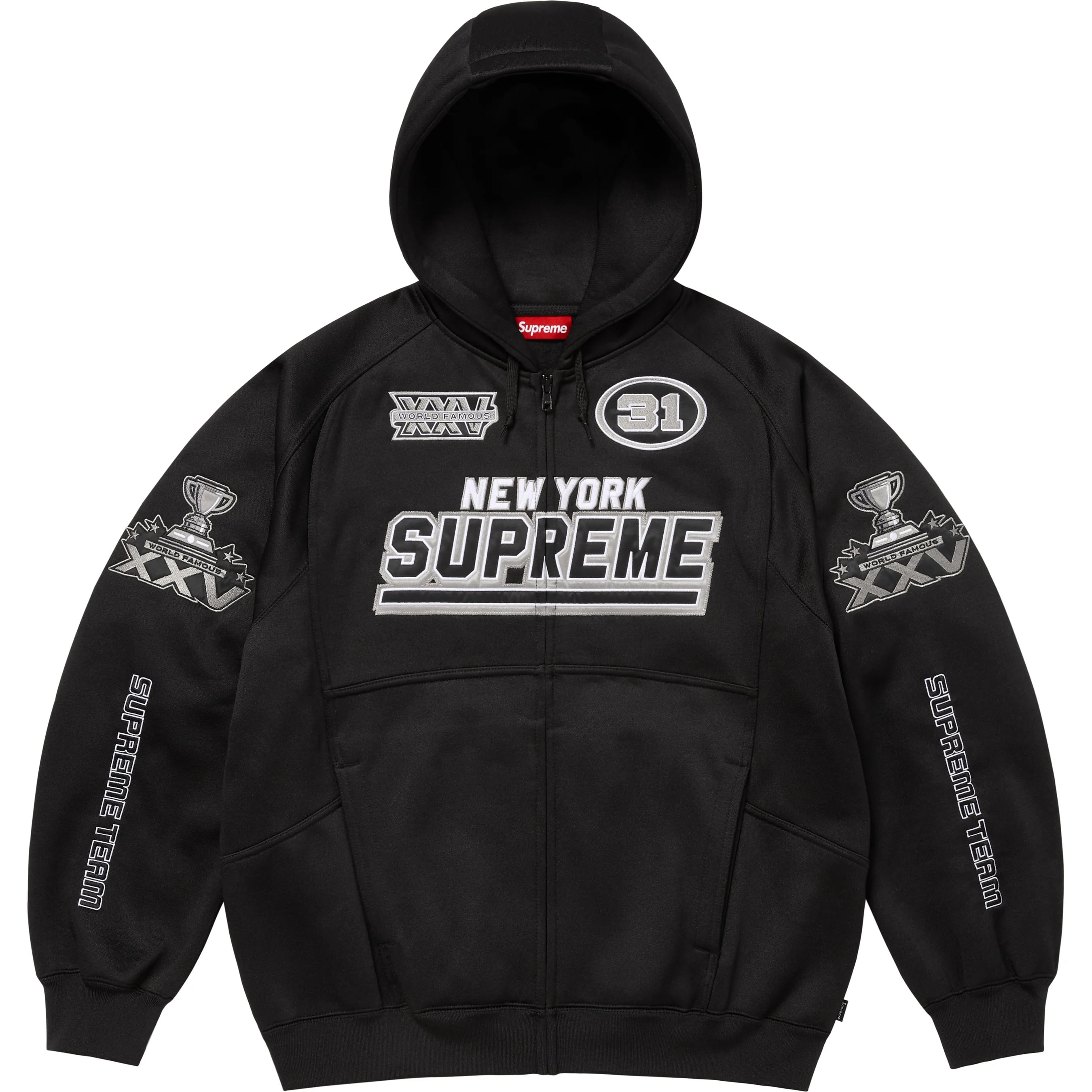 Football Zip Up Hooded Sweatshirt view 2